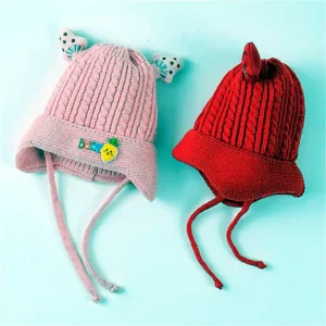 Baby / Toddler Knitted Cartoon Antler Thermal Hat