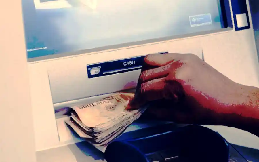 Image showing money withdrawal from ATM Machine