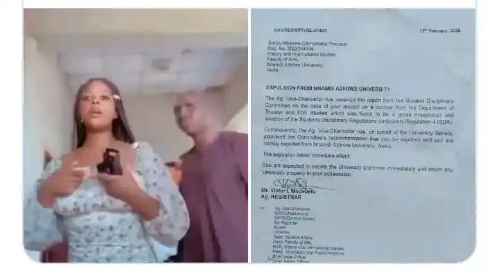 Unizik Expels Female Student Over Lecturer Assault: Investigation Details and Implications