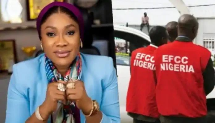 Aisha Achimugu and EFCC operatives