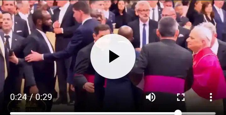 Viral Moment: Seyi Tinubu Blocked While Trying to Approach Pope Leo XIV at Vatican Ceremony