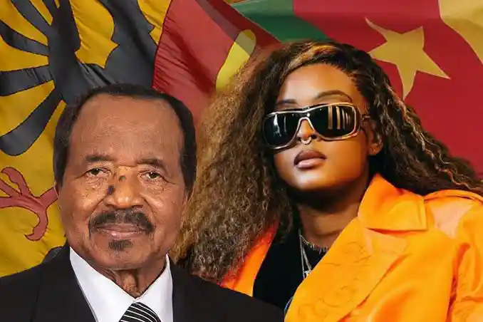 Brenda Biya and her father Paul Biya